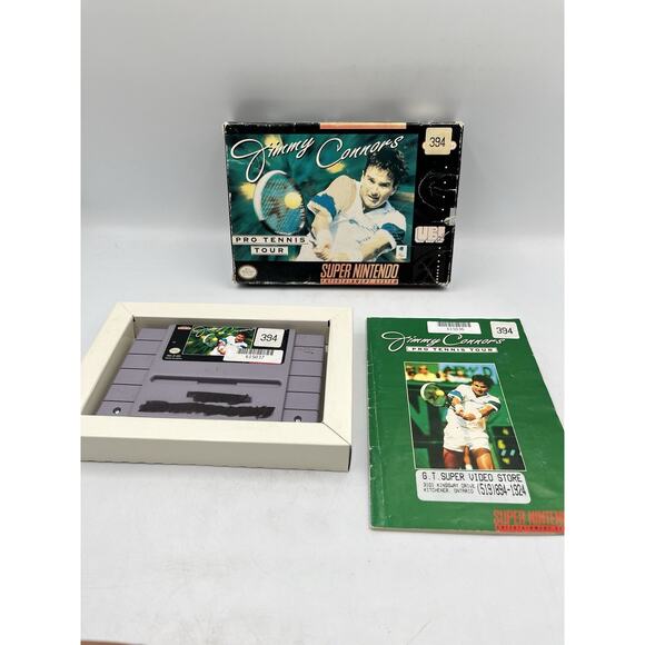 Jimmy Connors Tennis Nintendo NES Game Complete In Box Tested Works - Picture 2 of 16